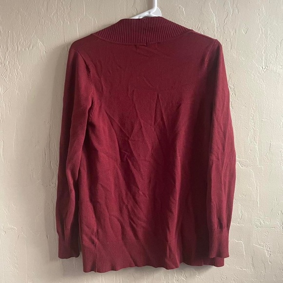 SOLD Open Front Red Cardigan - Picture 2 of 4